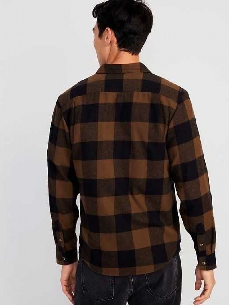 Old Navy Flannel Shirt Brown | ERK547903