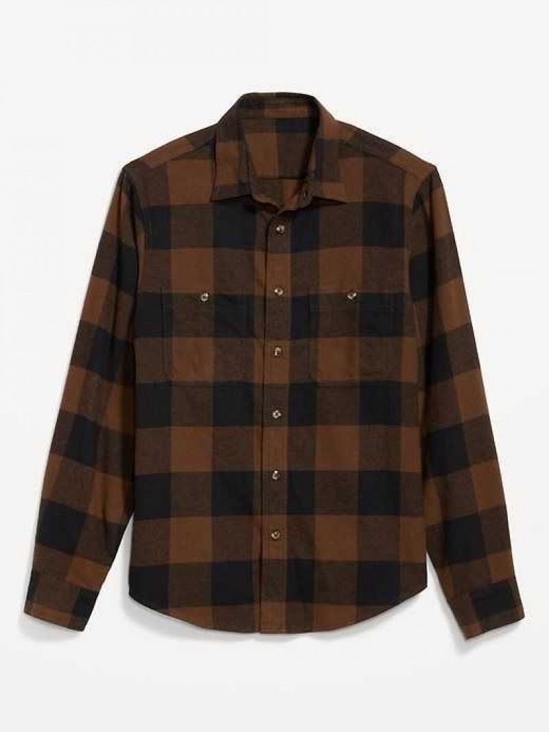 Old Navy Flannel Shirt Brown | ERK547903