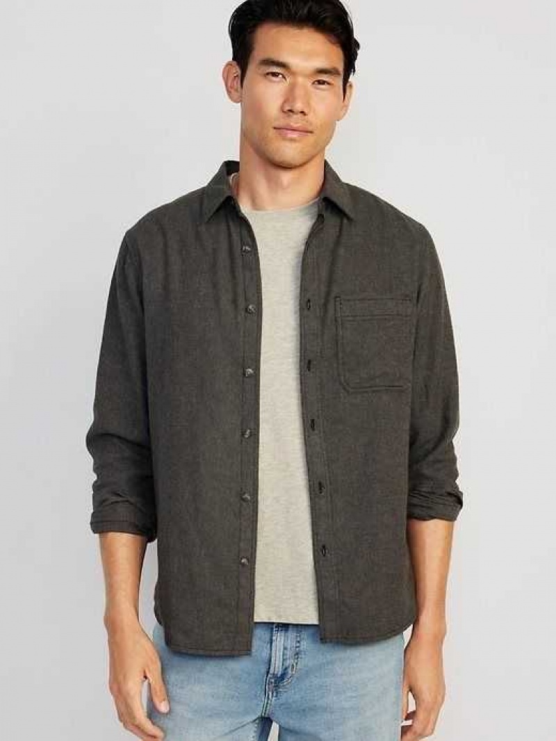 Old Navy Flannel Shirt Grey | OBU172695