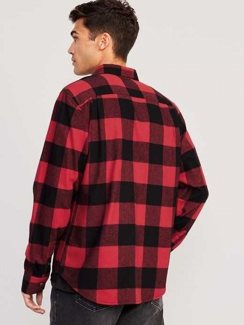 Old Navy Flannel Shirt Red | SWM978046