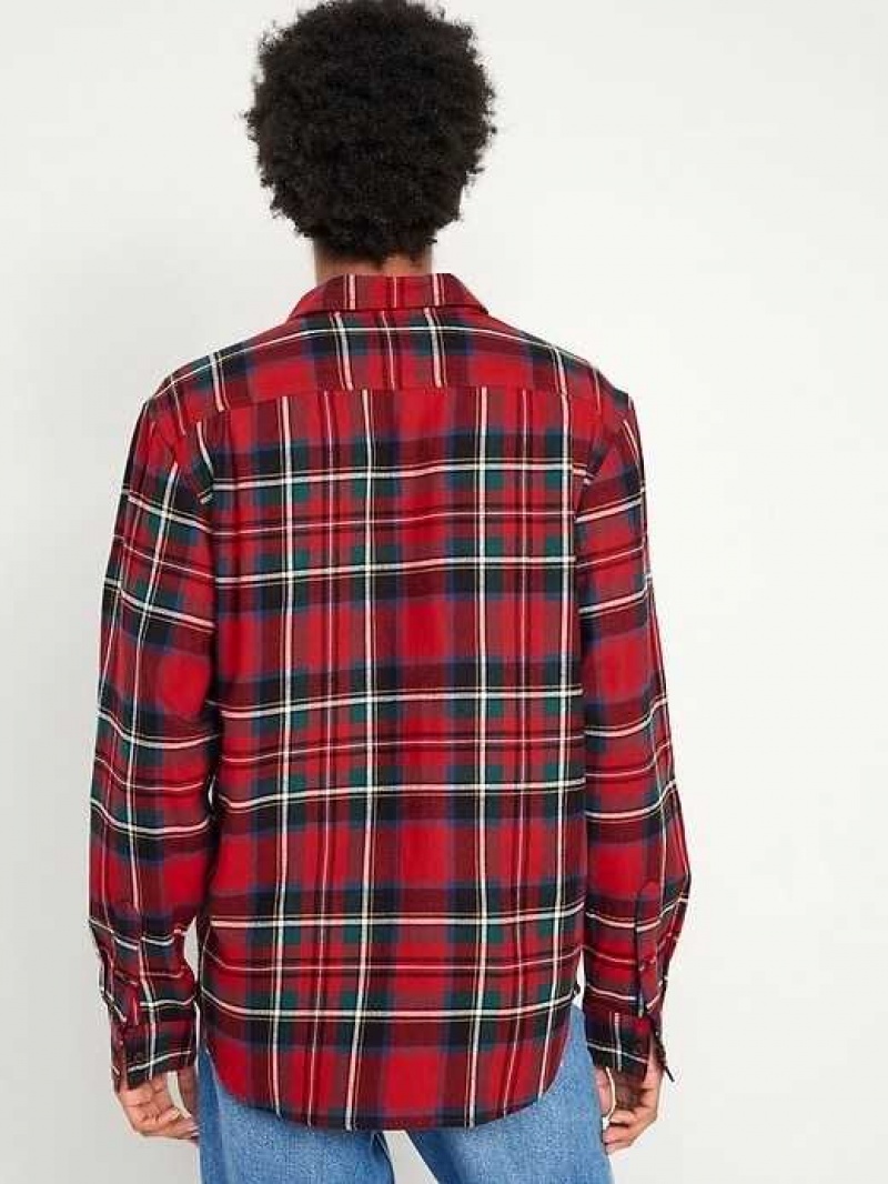 Old Navy Flannel Shirt Red | WKY987345