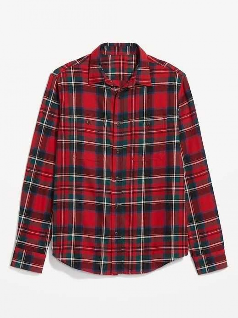 Old Navy Flannel Shirt Red | WKY987345