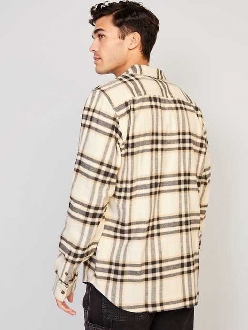 Old Navy Flannel Shirt White | AKJ359247