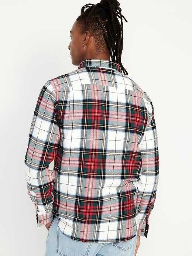 Old Navy Flannel Shirt White | DIJ809175