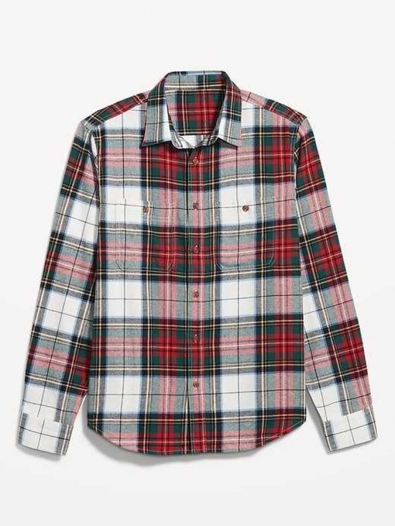 Old Navy Flannel Shirt White | DIJ809175