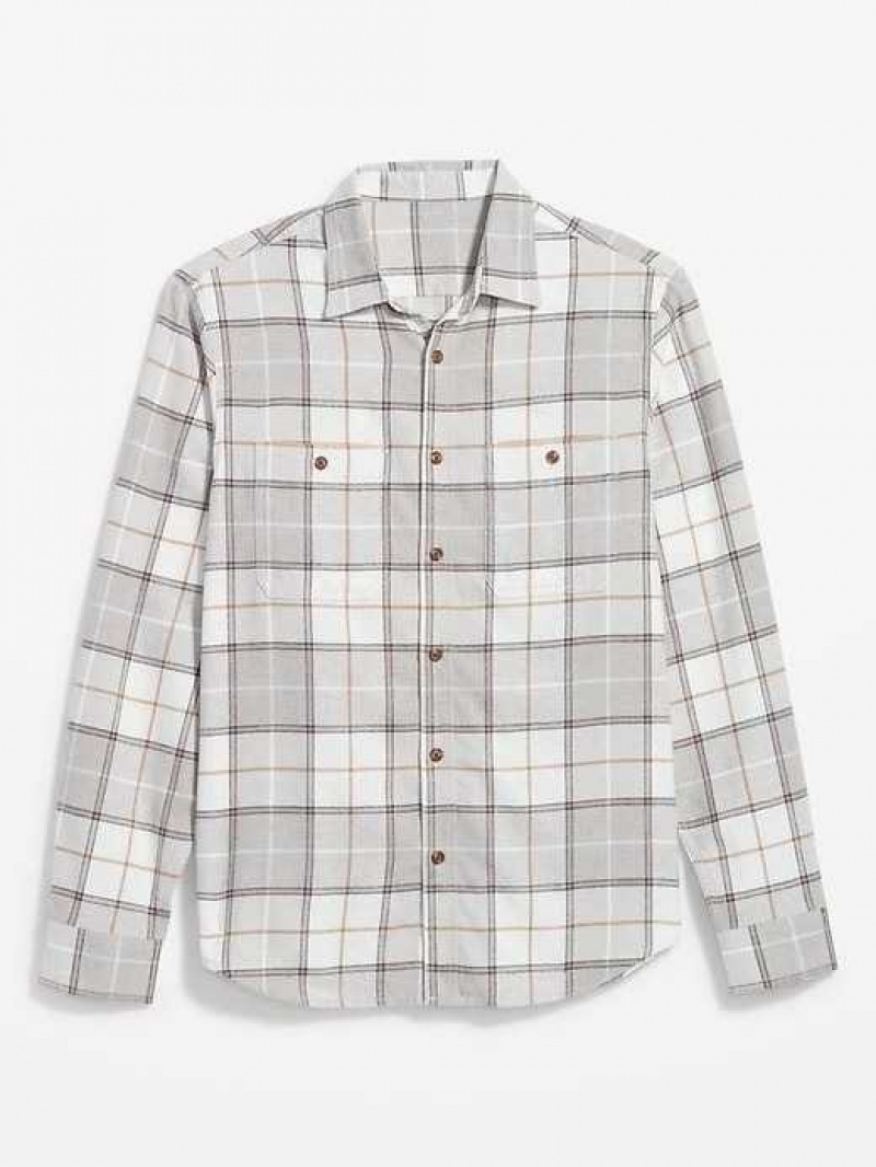 Old Navy Flannel Shirt White | IEL914236