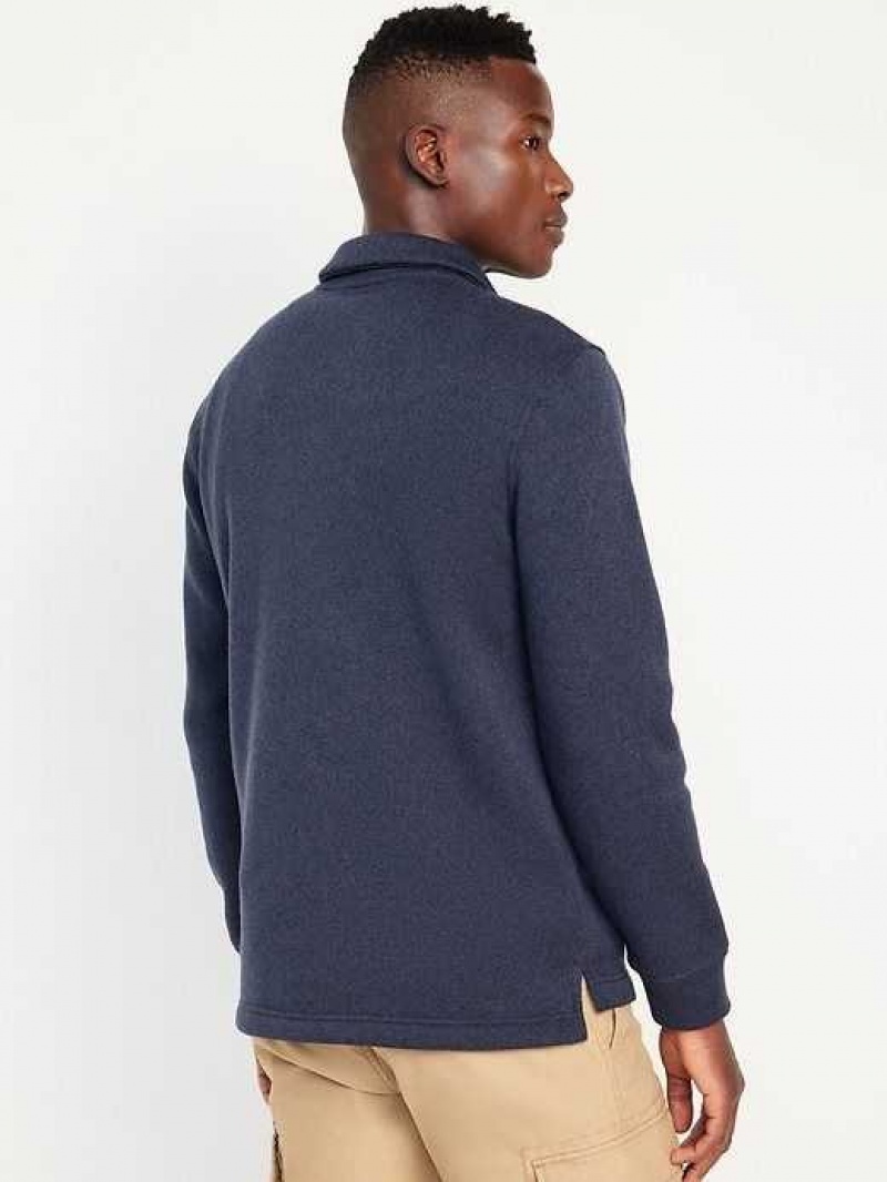 Old Navy Fleece-Knit 1/4-Zip Pullover Blue | QEL928014