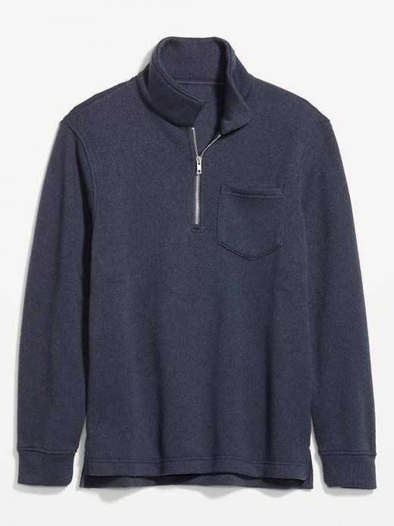 Old Navy Fleece-Knit 1/4-Zip Pullover Blue | QEL928014