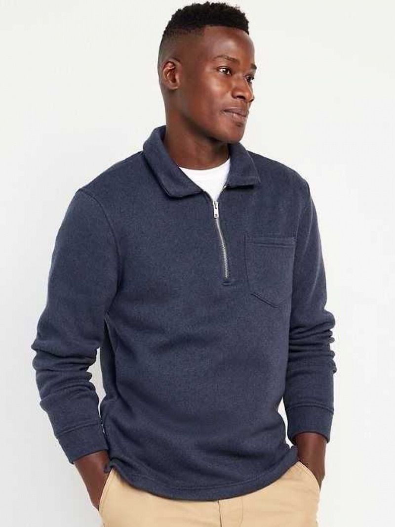 Old Navy Fleece-Knit 1/4-Zip Pullover Blue | QEL928014