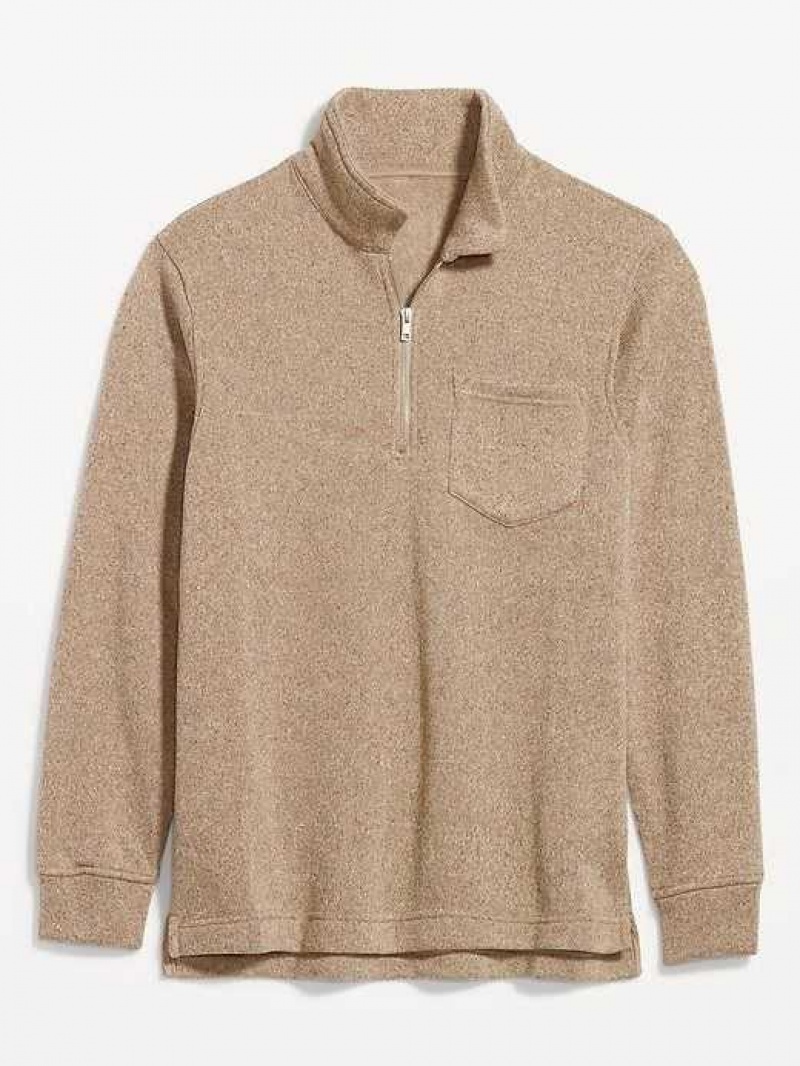 Old Navy Fleece-Knit 1/4-Zip Pullover Brown | YGI602179