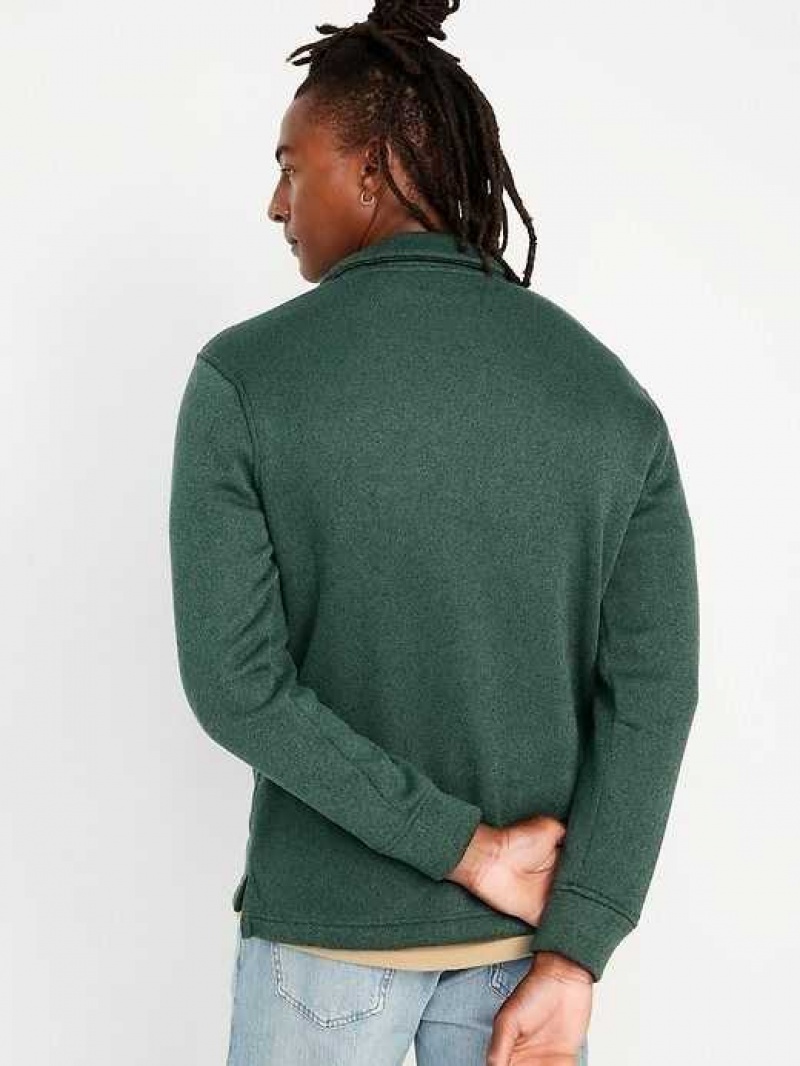 Old Navy Fleece-Knit 1/4-Zip Pullover Green | XYJ619532