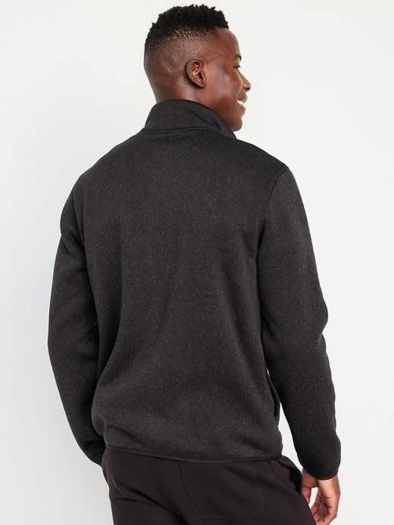 Old Navy Fleece-Knit Zip Jacket Black | JLG570968