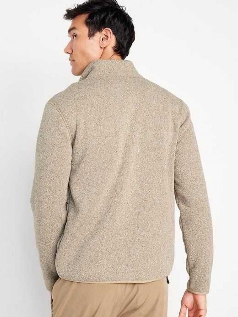 Old Navy Fleece-Knit Zip Jacket Brown | OIV194853