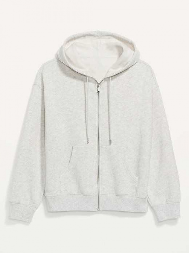 Old Navy Fleece Full-Zip Hoodie Light Grey | PHY751902