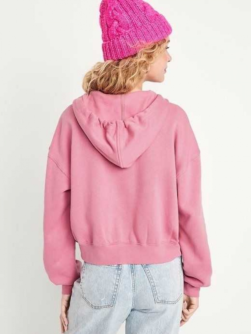 Old Navy Fleece Full-Zip Hoodie Rose Gold | NOU543781