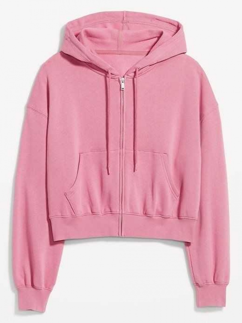 Old Navy Fleece Full-Zip Hoodie Rose Gold | NOU543781