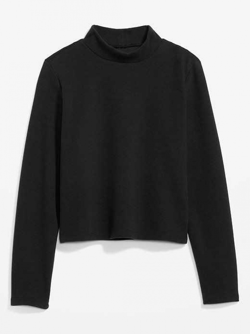 Old Navy French Rib Mock-Neck Sweater Black | GYW528910