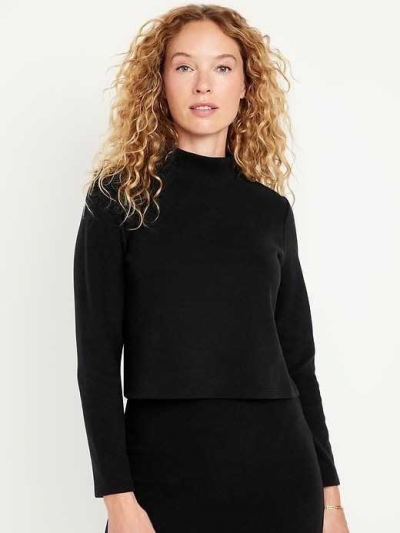 Old Navy French Rib Mock-Neck Sweater Black | GYW528910