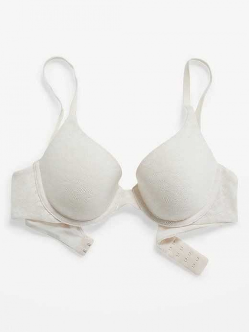 Old Navy Full-Coverage Lace Underwire Bra Creme De La Creme | ZNG653894