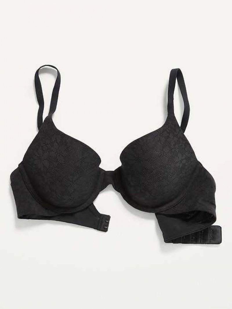 Old Navy Full-Coverage Lace Underwire Bra Black | OGB563024