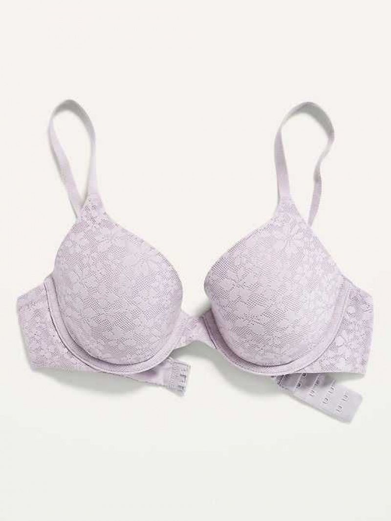 Old Navy Full-Coverage Lace Underwire Bra Grey | ENS274319