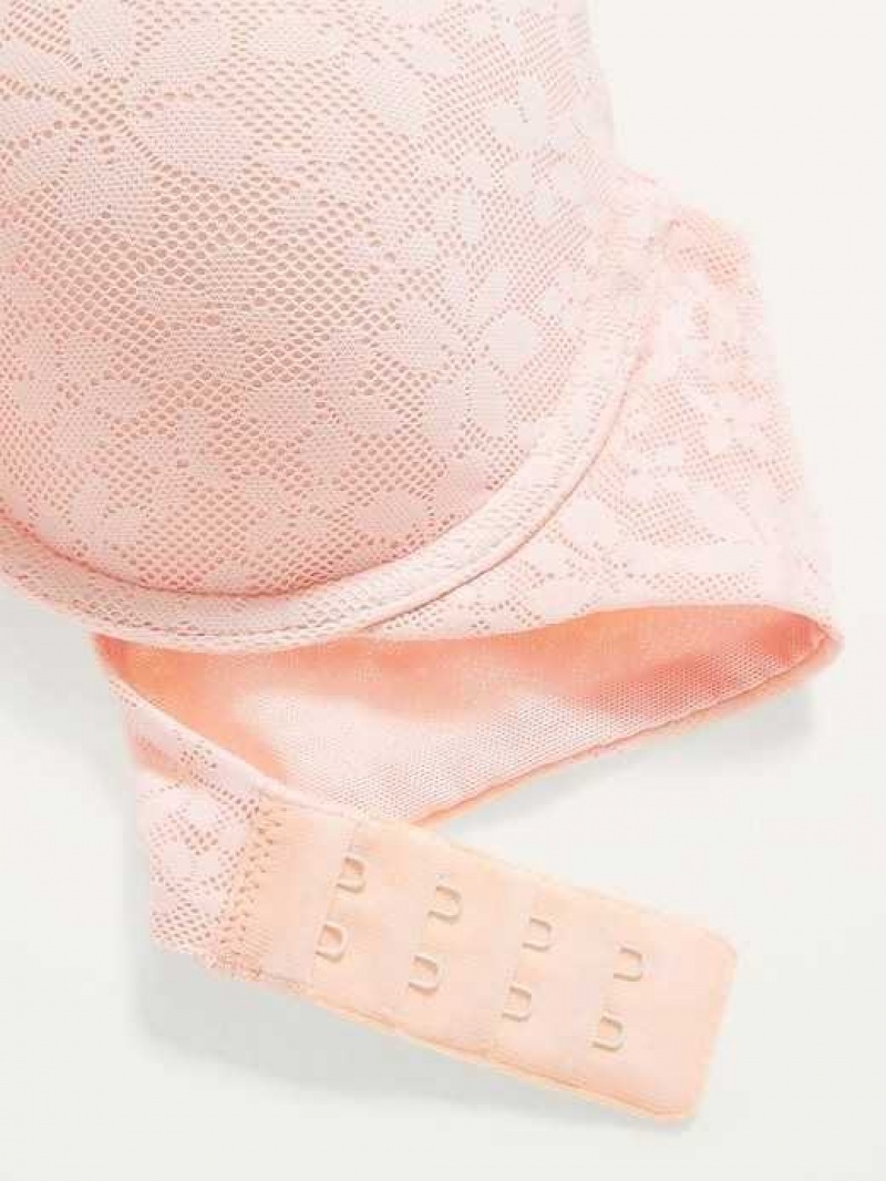 Old Navy Full-Coverage Lace Underwire Bra Pink | AMO620894