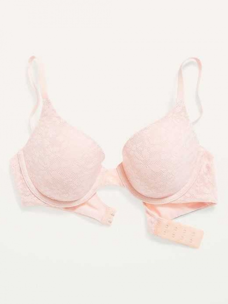 Old Navy Full-Coverage Lace Underwire Bra Pink | AMO620894