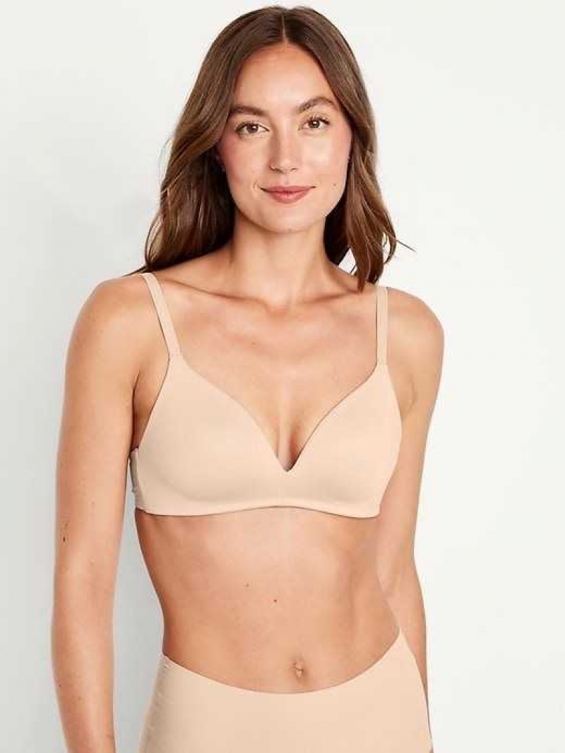 Old Navy Full-Coverage Molded Wireless Bra Frappe | REA182409