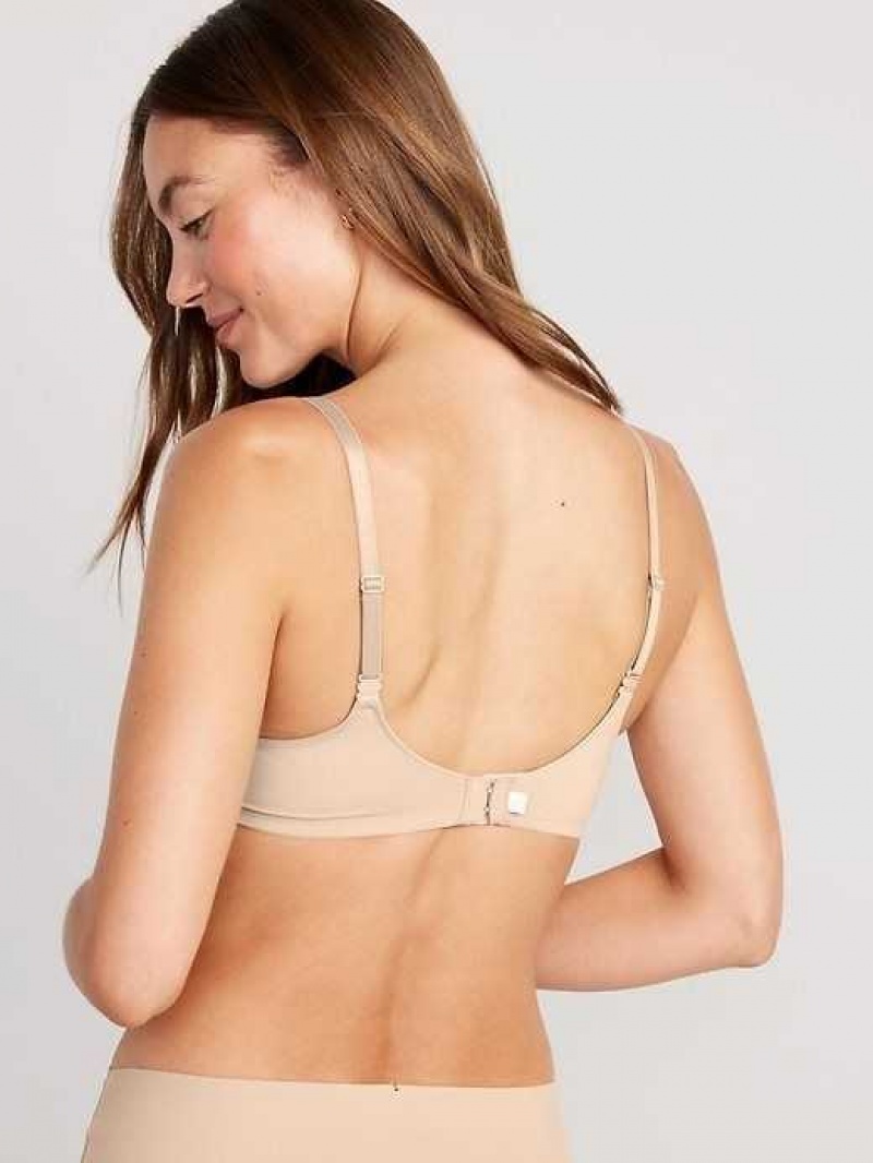 Old Navy Full-Coverage Molded Wireless Bra Brown | RDT764019