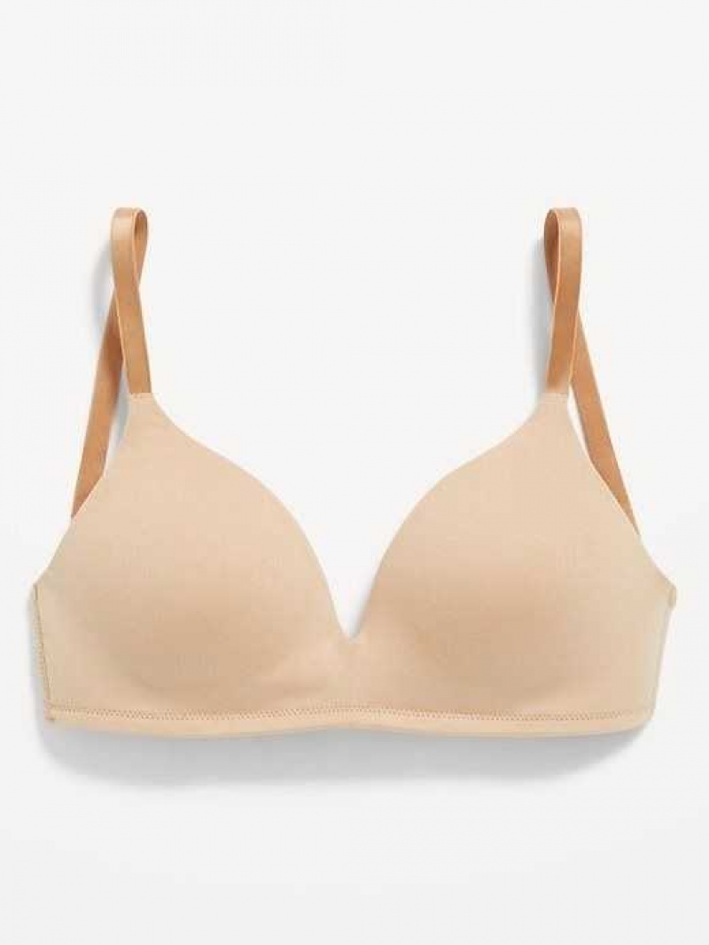 Old Navy Full-Coverage Molded Wireless Bra Brown | RDT764019