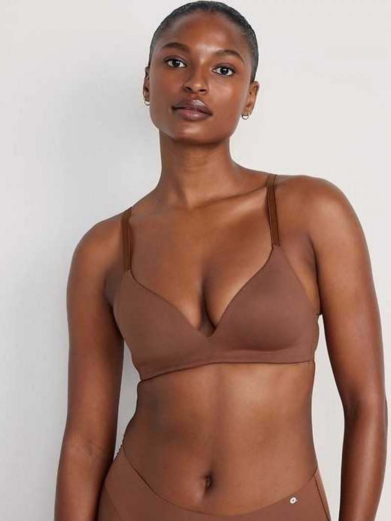 Old Navy Full-Coverage Molded Wireless Bra Maplewood | QVT394261