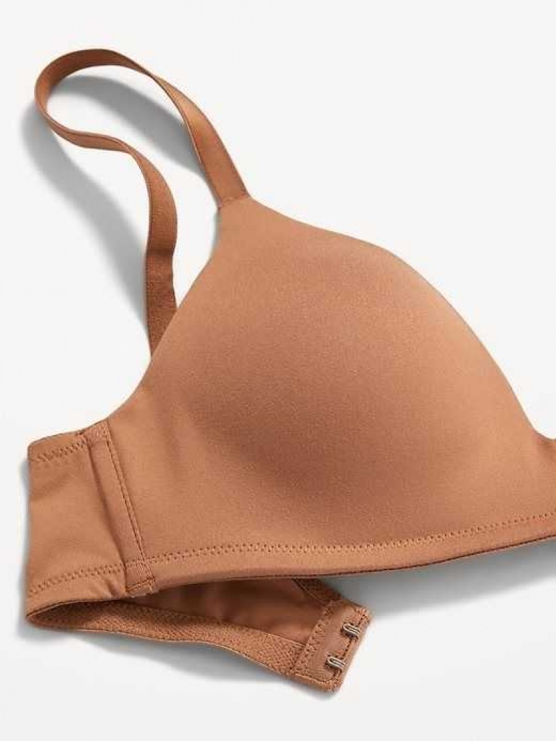 Old Navy Full-Coverage Molded Wireless Bra Beige | MHK462851