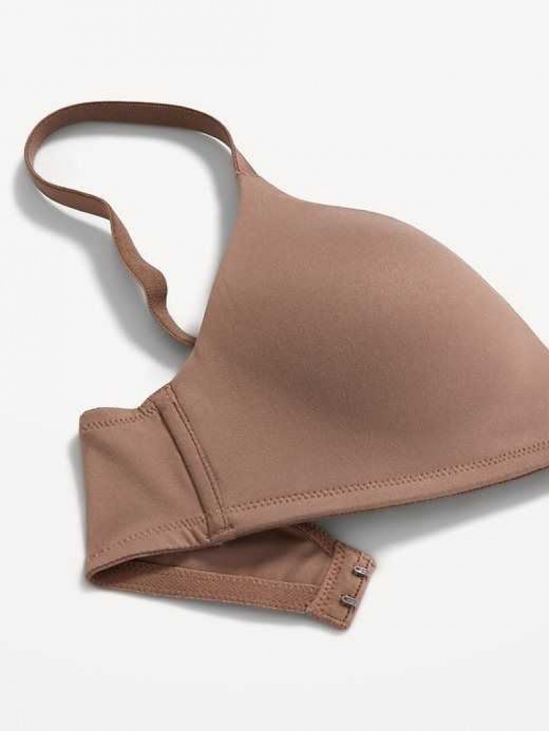 Old Navy Full-Coverage Molded Wireless Bra Cocoa Fawn | LPO902734