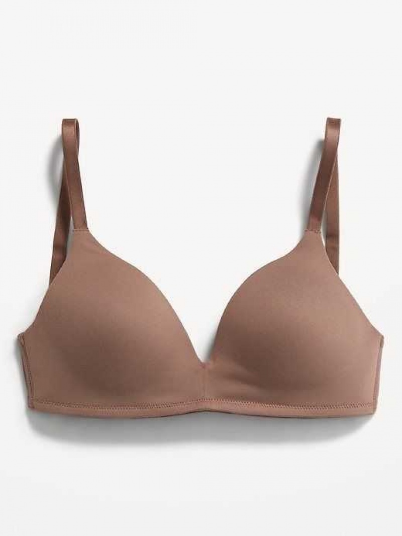 Old Navy Full-Coverage Molded Wireless Bra Cocoa Fawn | LPO902734