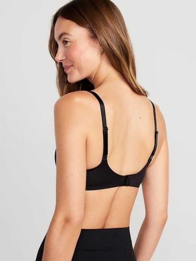 Old Navy Full-Coverage Molded Wireless Bra Black | BRA715283