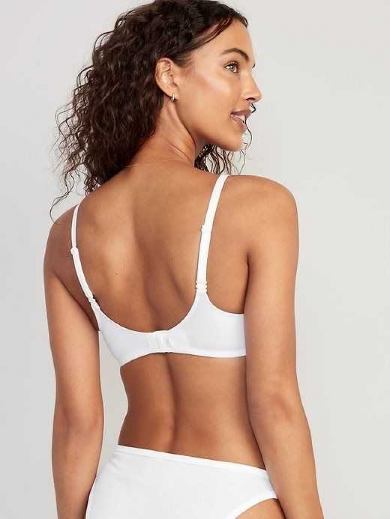 Old Navy Full-Coverage Molded Wireless Bra White | AWJ657201