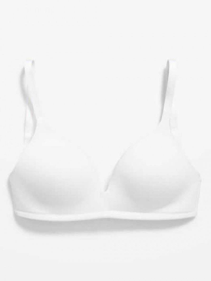 Old Navy Full-Coverage Molded Wireless Bra White | AWJ657201