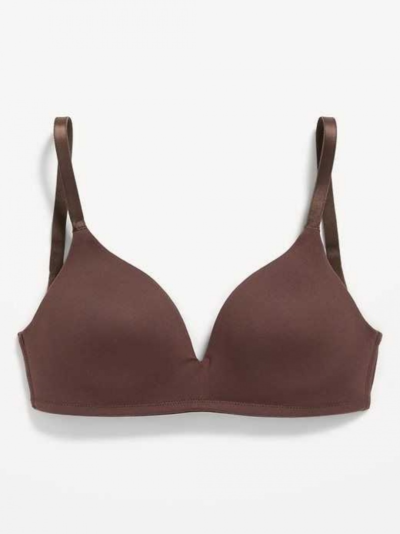 Old Navy Full-Coverage Molded Wireless Bra French Roast | XLS250493