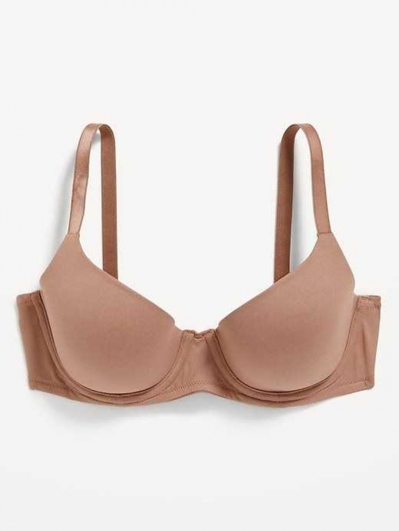 Old Navy Full-Coverage Underwire Demi Bra Cocoa Fawn | NOA680543