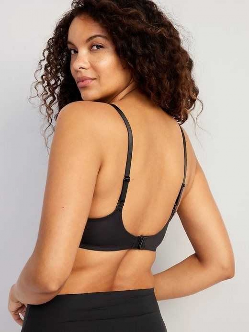 Old Navy Full-Coverage Underwire Demi Bra Black | KAD106732