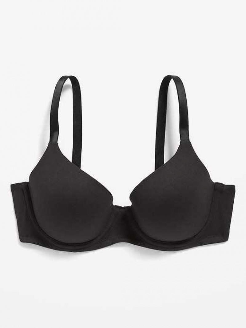 Old Navy Full-Coverage Underwire Demi Bra Black | KAD106732