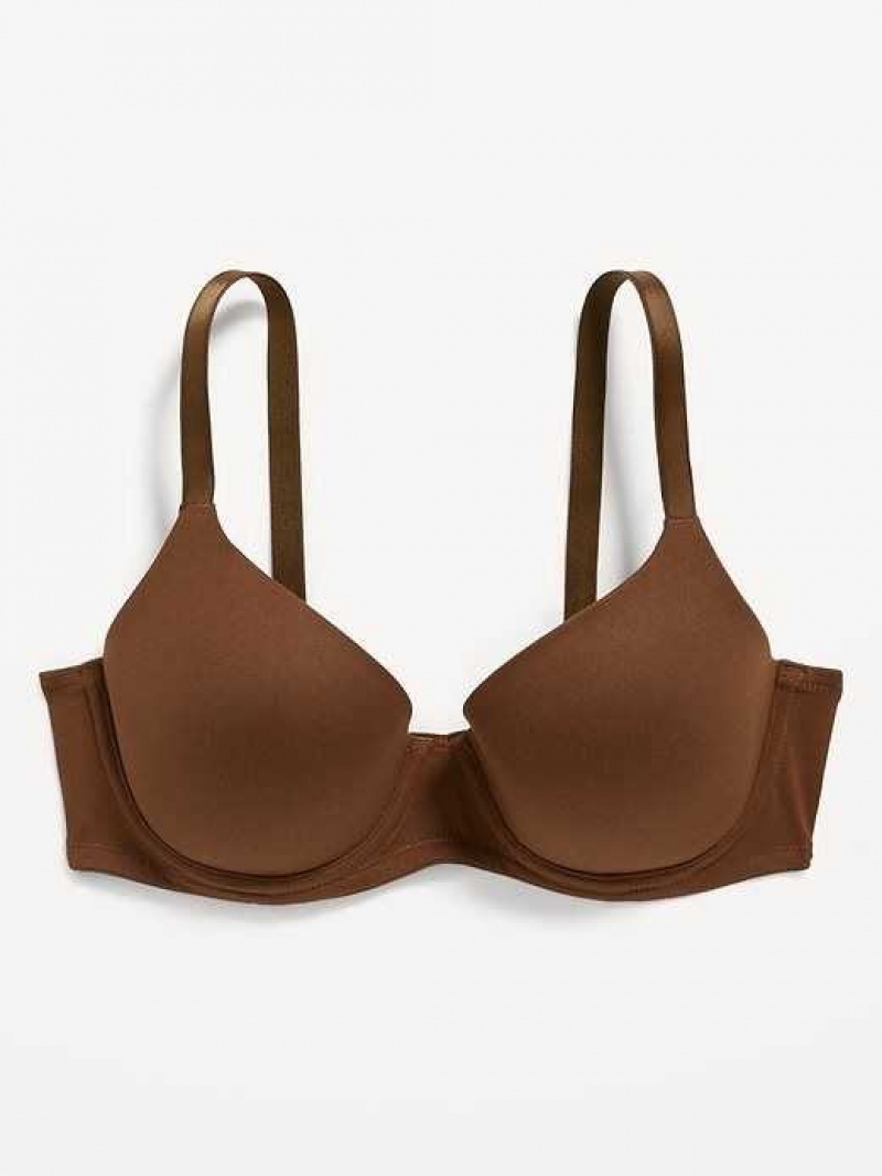 Old Navy Full-Coverage Underwire Demi Bra Dark Walnut | JDF875290