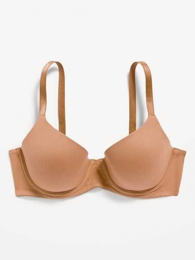 Old Navy Full-Coverage Underwire Demi Bra Beige | DEO580743