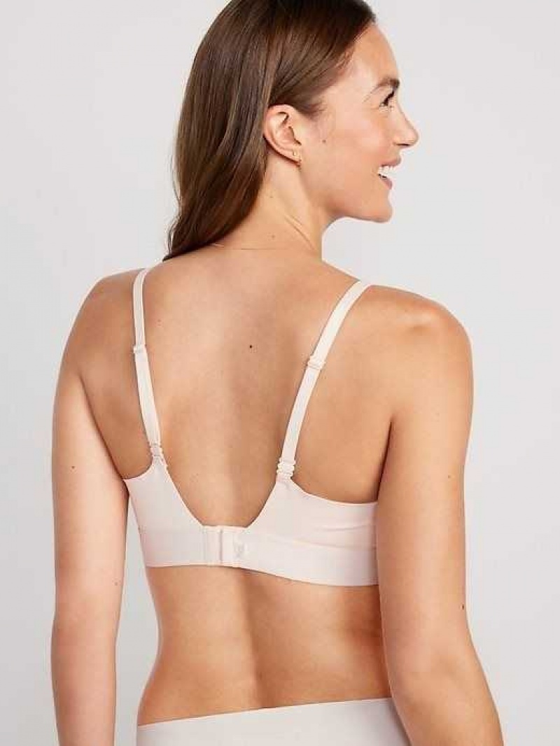 Old Navy Full-Coverage Wireless Innovation Bra Pink | SOW871594