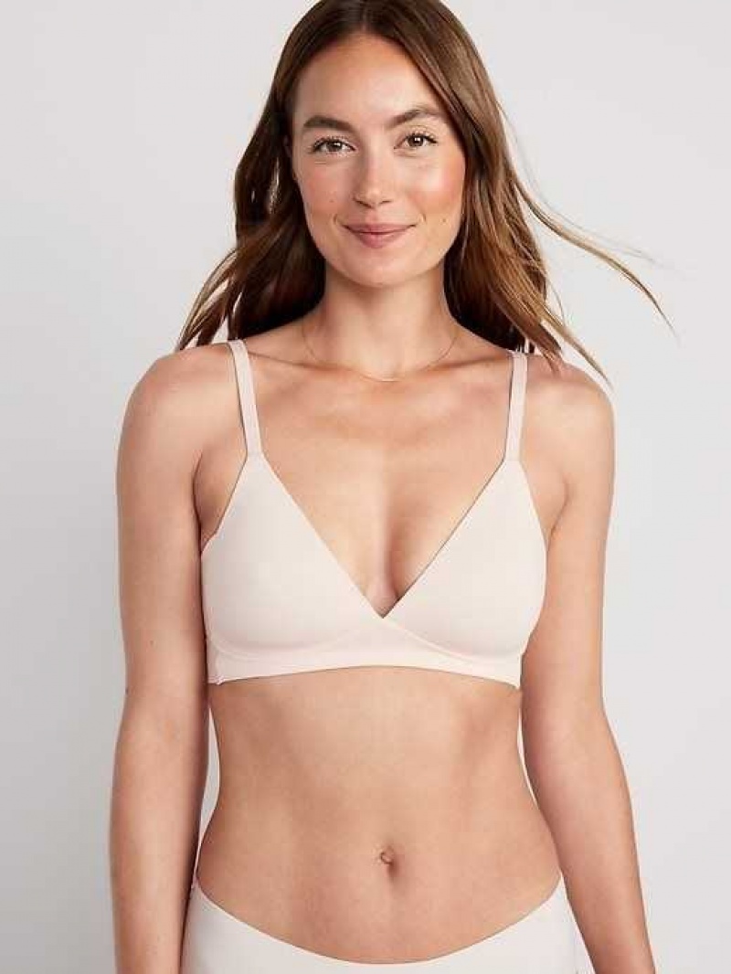 Old Navy Full-Coverage Wireless Innovation Bra Pink | SOW871594