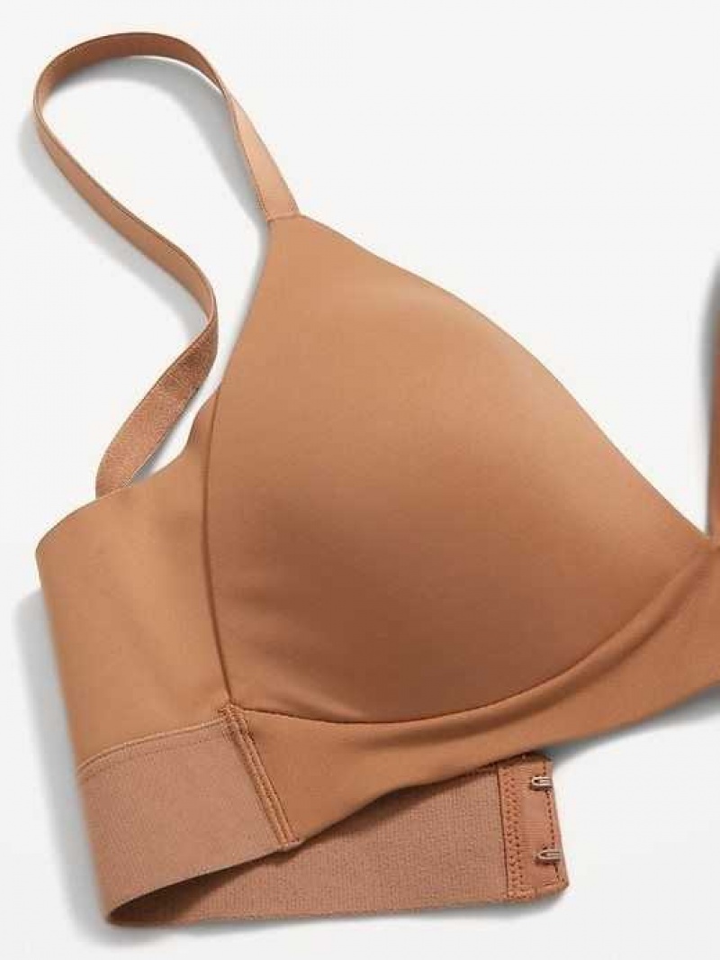 Old Navy Full-Coverage Wireless Innovation Bra Beige | KHA509213