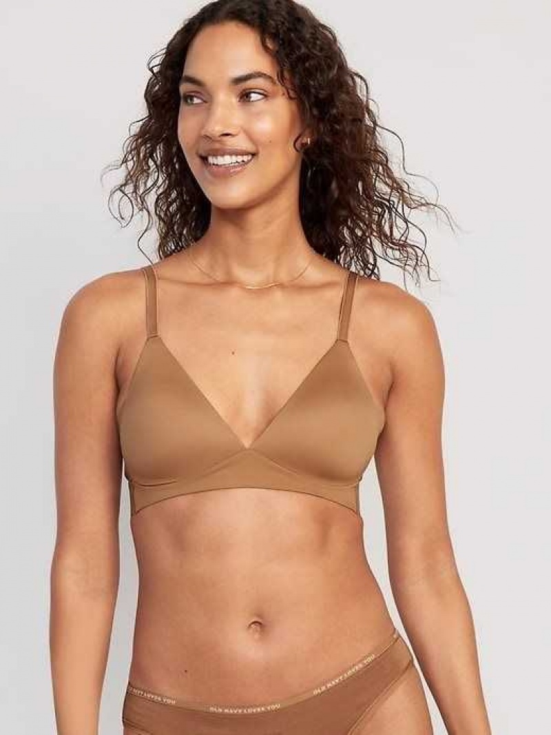 Old Navy Full-Coverage Wireless Innovation Bra Beige | KHA509213