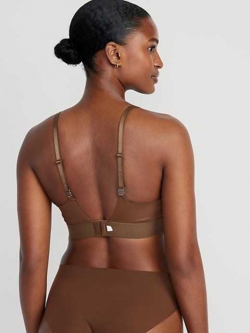 Old Navy Full-Coverage Wireless Innovation Bra Dark Walnut | YKJ849507