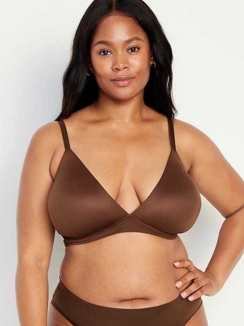 Old Navy Full-Coverage Wireless Innovation Bra Dark Walnut | YKJ849507