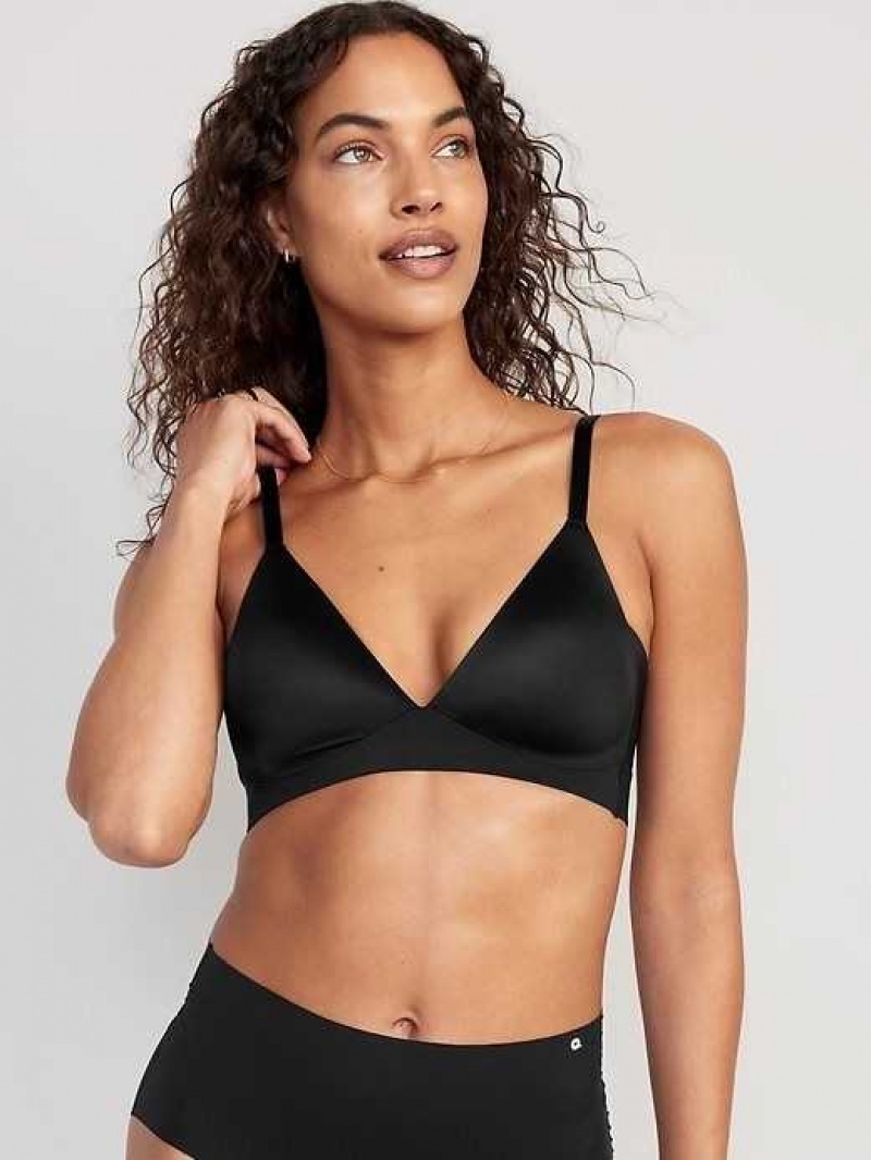 Old Navy Full-Coverage Wireless Innovation Bra Black | IVT608259